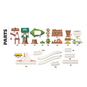 2025 enfants Offre Spéciale bricolage assemblage 62 pièces piste voiture aventure jouets éducatifs arbre électrique musique <span class=keywords><strong>Rail</strong></span> voiture jouets - Product Image 5