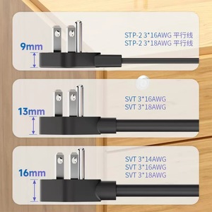 Mỹ được phê duyệt 3 pin cắm QP5-15P 15A/ 125V <span class=keywords><strong>ul</strong></span> dây nguồn 3 lõi AC điện cắm điện - Product Image 4