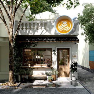 ประติมากรรมไฟเบอร์กลาสรูปแก้วกาแฟสำหรับตั้งพื้น ตกแต่งสวน คาเฟ่ ร้านค้า - Product Image 4