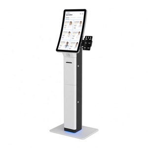 Kiosco con Pantalla Táctil Curva WIFI R1500 de 32 Pulgadas, Impresora Láser A4, Lector de Tarjetas de Identificación, Cámara de Reconocimiento Facial, Terminal de Pago - Product Image 1
