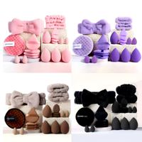 Lot d'éponges de maquillage professionnelles en forme de goutte d'eau et de gourde biseautée, personnalisables avec votre logo, multicolores, pour le visage, en gros