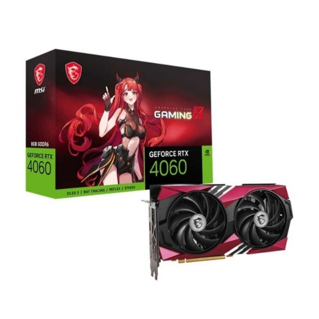 New RTX 4060 GAMING X 8G MLG RED PCI Express Desktop Fan GPU GDDR6X in Stock