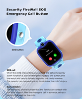 1.44 ''enfants montre intelligente avec GPS Tracker cadran appel réveil HD caméra SOS pour Android IOS téléphone Compatible IP67 étanche