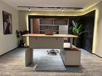 Bureau de direction réglable en hauteur, convertible, avec système de levage en 3 étapes, bureau d'ordinateur de luxe, bureau debout
