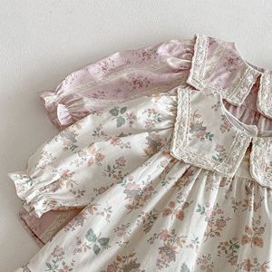 Nuovi Vestiti Primaverili 2026 per Bambine in Cotone Floreale, Stile Coreano, Abito Principessa con Colletto, Gonna Versatile per Bambine - Product Image 4