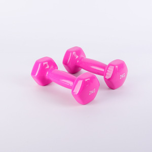 Custom Logo 3kg Pink Neoprene Dipping Gym Fitness Equipment Man <b>Women</b> Sports Hex Dumbbell <b>Set</b> Free <b>Weights</b> Easy Return - Product Image 2