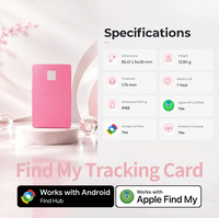 Kompatibel dengan IOS dan Android, Desain Ukuran Kartu Bank, Tahan Air IP68, Pengisian Daya Nirkabel, Jaringan Global, Dapat Ditemukan