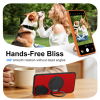 Nouvelle conception créative de coque de protection d'objectif à bascule pour Samsung S26 ultra 360 °   Étui de téléphone portable avec support magnétique rotatif pour iPhone 18 Pro Max