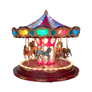 <span class=keywords><strong>Carrusel</strong></span> Navideño Musical Grande y Luminoso, Decoraciones Festivas de Estilo Europeo, <span class=keywords><strong>Carrusel</strong></span> Giratorio Iluminado con Figuras Navideñas de Juguete - Product Image 6