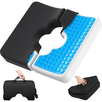 Coussin de siège en gel pour fauteuil roulant 18"x16" – Soulage la sciatique, le mal de dos, le coccyx et les ulcères, coussin ergonomique pliable pour personnes alitées