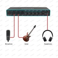 Antarmuka Audio profesional dengan sertifikat CE Soundcard antarmuka Audio