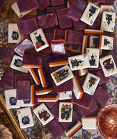 Collection Halloween Mahjong Américain Chat Jaune 160 Tuiles avec Boîte Cadeau pour Divertissement de Table Saisonnier Vente Directe Usine