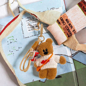 Colgante de peluche de oso Mr. Bean, bonito muñeco para actividades infantiles, llavero ligero para mochila, diseño de anime, duradero, regalo al por mayor - Product Image 5