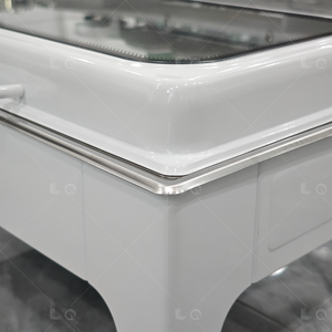 Réchaud rectangulaire en acier inoxydable 9L LQ Brand blanc pour buffet de mariage et événements, service de restauration - Product Image 3