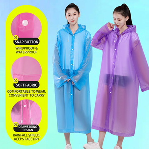 Eva Waterproof Disposable Comfortable Fashion Adult Long One Piece Portable Outdoor Travel <b>Raincoat</b> Dropshipping - Product Image 3