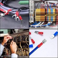 Connecteurs 280 pièces, kit de bornes à sertir à froid, mâle et femelle, isolées, type fourche et anneau, pour câblage et réparation électrique