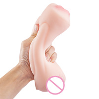 Realistischer TPE-Masturbator für Männer mit Oraler und Vaginaler Funktion, Doppelkanal-Taschenmuschi mit Weicher Haut, Sexspielzeug