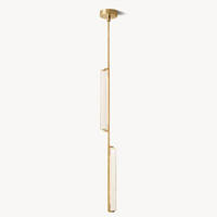 Luminaire suspendu en cristal moderne de 5,5 pouces pour îlot de cuisine, style nordique, petit lustre en laiton et cristal pour salle à manger