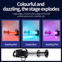 Pistolet à jet de CO2 LED RGB Patton GT-50 Gatling, 50W, portée de pulvérisation 6-8m, contrôle manuel, pour DJ, mariage, fête