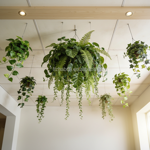 Piante Artificiali Pendenti in PE Resistente ai Raggi UV, Decorazioni Ecologiche per Giardino e <span class=keywords><strong>Casa</strong></span> - Product Image 2