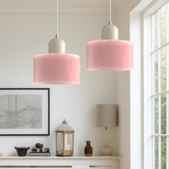 Minimalist Pendant <b>Light</b> Wood Base Acrylic <b>Shade</b> LED Cold <b>White</b> 3500K Suspended Design Living Room <b>Ceiling</b> Lamp - Product Image 4