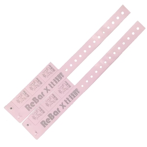 DDJOY Popular Sell Custom Einmalige wasserdichte L-Form Vinyl Armbänder Kunststoff <span class=keywords><strong>PE</strong></span> Armband für Festival & Events