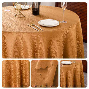Custom 190GSM Polyester Knitted Spandex Washable Round <b>Table</b> <b>Cover</b> for Hotel Weddings Events - Product Image 2