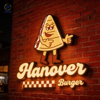 Letrero Luminoso LED Personalizado con Logotipo de Marca, Letrero 3D con Letras de Canal Iluminadas para Decoración y Suministros de Restaurantes