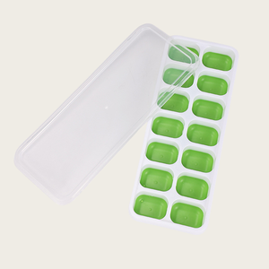 Bacs à glaçons en silicone souples à démoulage facile, 14 compartiments, avec couvercle amovible anti-débordement, pour glaçons doux pour enfants - Product Image 4