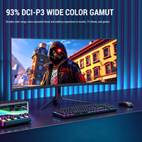 Moniteur incurvé Gebogener 34 VA, écran ultra-large 3440x1440 UWQHD, 21:9, écran incurvé pour PC, ordinateur portable, poste de travail