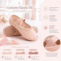 Nouvelle Arrivée 2026 – Chaussures Souples de Ballet à Enfiler pour Tout-Petits avec Sangles Élastiques Pré-cousues et Couleurs Assorties pour l'École
