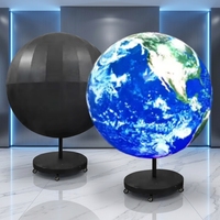 Écran d'affichage numérique personnalisé P6 avec écran sphérique LED flexible pour exposition, projection de la carte du monde en vidéo