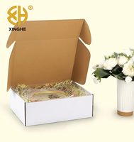 Boîtes d'expédition pliables en carton ondulé blanc personnalisées avec logo pour l'emballage e-commerce – Vente en gros et écologiques