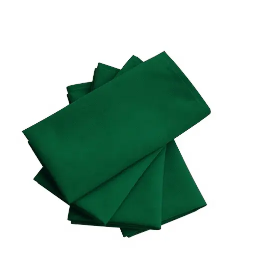 Falten resistente gesponnene Polyester Abendessen Servietten Hunter Green Christmas Party Dining Decoration