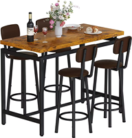 Ensemble de table à manger et de 4 chaises, mobilier de salle à manger moderne, ensemble de table à manger avec tabourets à dossier pour le petit-déjeuner, le déjeuner et le dîner, vente chaude