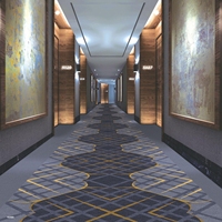 Alfombra de Hotel de Grado Comercial, Antideslizante, de Lana/Nylon Jacquard de Alta Resistencia, de Pelo Alto y Grueso para Vestíbulos, Pasillos y Corredores