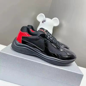 Zapatillas Deportivas de Moda en Existencia, de Cuero Genuino, Gruesas, Impermeables, con Punta Abierta y Cordones, para Hombres y Mujeres, Parejas - Product Image 1