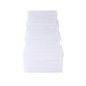 Transparent Plastic Storage Box Rectangle With Lid For Jewelry Tea Set Sample Display 45g 68g 99g 128g - Product Image 4
