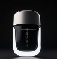 Botol Parfum Kaca Bentuk Unik Mewah 30ml 50ml 100ml Hitam Kosong dengan Semprotan Desain Unik Botol Kaca