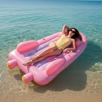 Nouveau matelas gonflable de luxe en forme de dirigeable pour piscine, radeau flottant pour adultes, transat de piscine, lit de plage ou de rivière