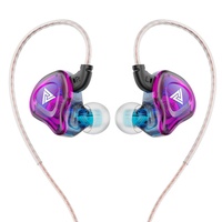 Écouteurs filaires QKZ-AK8 avec transducteur dynamique de 10 mm, basses profondes, micro intégré, prise stéréo 3,5 mm, câble OFC pour musique mobile