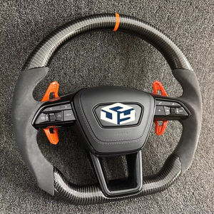 Volante Deportivo de Fibra de Carbono Forjado y Cuero Alcántara para <span class=keywords><strong>Audi</strong></span> Serie <span class=keywords><strong>Q</strong></span> (Q2, Q3, Q5, Q7, Q8, A6), Modificación Personalizada - Product Image 1