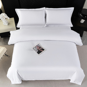 Parures de lit en tissu 100% coton, couleur blanc pur, taies d'oreiller pour hôtel, logo personnalisé - Product Image 5