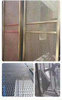 Grille métallique décorative tissée à trous carrés pour portes d'armoires et fenêtres