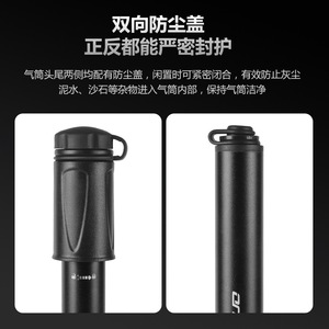 Pompe à air portable en alliage d'aluminium Yueli avec support pour vélo, VTT, vélo de route, durable, noir - Product Image 5