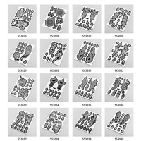 Kit universel de pochoirs au henné grand format pour tatouages DIY sur les mains et les pieds, idéal pour les débutants, les fêtes et les voyages