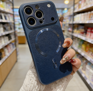 Étui de télé<span class=keywords><strong>phone</strong></span> luxueux de style Ins en TPU+PC avec peinture métallique, support magnétique, anti-empreintes digitales, antichoc, compatible avec 17 Pro Max, sans fil - Product Image 3