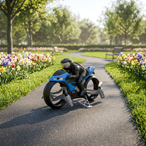 Moto volante télécommandée 2-en-1 tout-terrain et aérienne, avec évitement d'obstacles, retour automatique et rotation à 360 degrés - Product Image 5