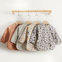 Bavoir imperméable à manches longues pour bébé, anti-salissures, pour repas et diverses aliments