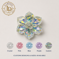 Breloque de chaussure en cristal, fleur en strass pour lacets, fermoir en alliage de zinc, OEM ODM, certifié GRS recyclé
